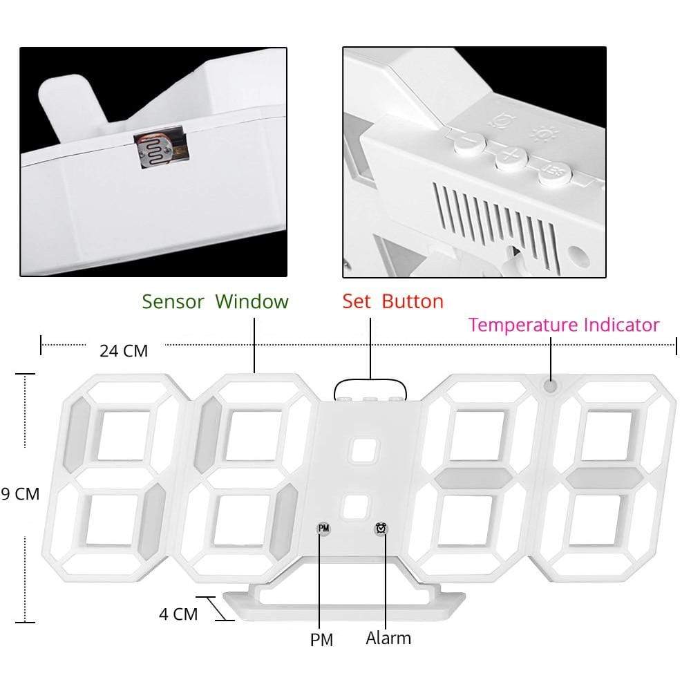 Horloge LED 3D