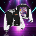 Huntrix Rumi Girls Kpop Demon Hunters Costume Zoey Mira Print Baseball Uniform Autumn Long Sleeve Jacket Coat Fans Gift for Kids