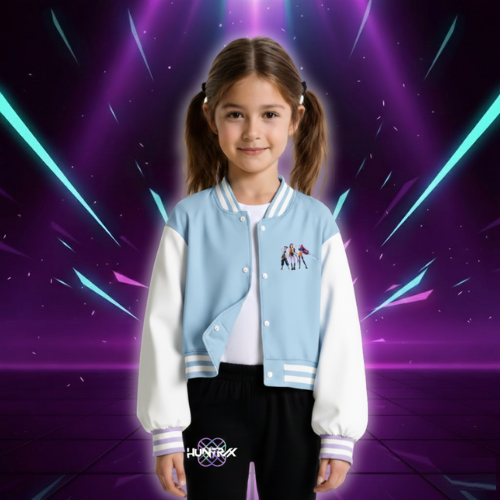 Huntrix Rumi Girls Kpop Demon Hunters Costume Zoey Mira Print Baseball Uniform Autumn Long Sleeve Jacket Coat Fans Gift for Kids