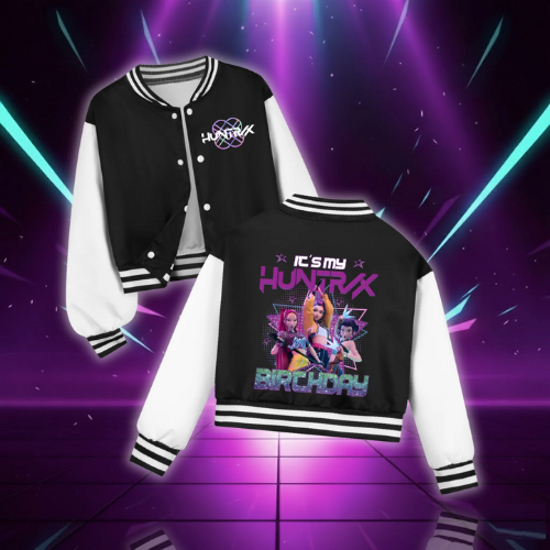 Huntrix Rumi Girls Kpop Demon Hunters Costume Zoey Mira Print Baseball Uniform Autumn Long Sleeve Jacket Coat Fans Gift for Kids (Copie)