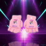 K-pop Demon Hunters Half Finger Flip Gloves Cute Girl Warmth Touchable Screen Knitted Glove Fashion Cartoon Anime Winter Gift