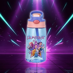 KPop Demon Hunters Gradient Water Bottles 480ml High-capacity Drinking Straw Cup Kid Portable Girl Outdoor Bottle Office School