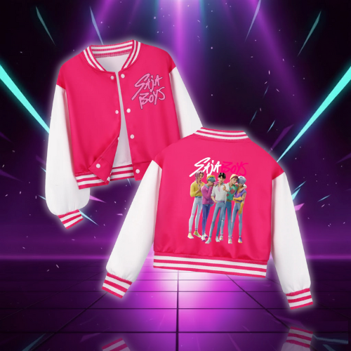 KPop Demon Hunters Saja Boys Children Hoodies Baseball Uniform Jacket And Pants Sets for Boys Girls Fashion Cartoon Sweatshirts