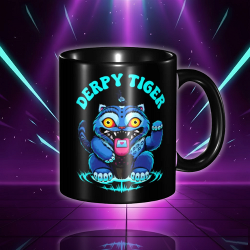 Kawaii Kpop Demon Hunters Derpy Cute Tiger Kpop Demon Hunters Derpy Cute Tiger Coffee Cup Office 2025 Movie 2025 Movie Mug