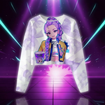 Kids Kpop Demon Hunters Spring Autumn Cartoon crop Hoodie Sweatshirts Fashion Casual Anime Family Style Little Kid Clothes