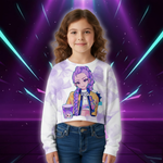 Kids Kpop Demon Hunters Spring Autumn Cartoon crop Hoodie Sweatshirts Fashion Casual Anime Family Style Little Kid Clothes