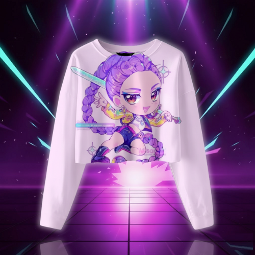 Kids Kpop Demon Hunters Spring Autumn Cartoon crop Hoodie Sweatshirts Fashion Casual Anime Family Style Little Kid Clothes