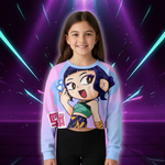 Kids Kpop Demon Hunters Spring Autumn Cartoon crop Hoodie Sweatshirts Fashion Casual Anime Family Style Little Kid Clothes (Copie)