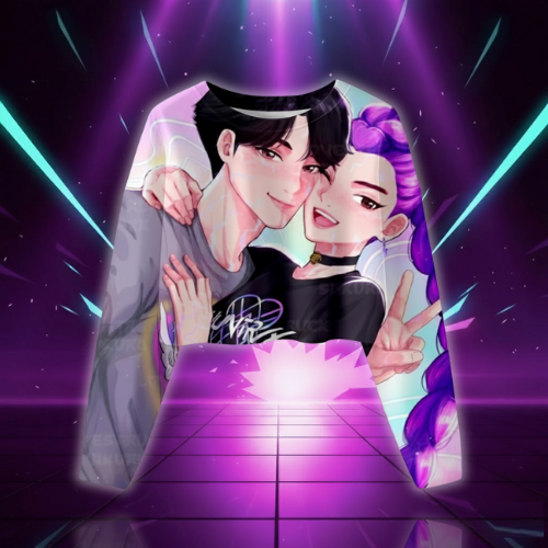 Kids Kpop Demon Hunters Spring Autumn Cartoon crop Hoodie Sweatshirts Fashion Casual Anime Family Style Little Kid Clothes (Copie)