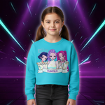 Kids Kpop Demon Hunters Spring Autumn Cartoon crop Hoodie Sweatshirts Fashion Casual Anime Family Style Little Kid Clothes (Copie)