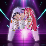 Kids Kpop Demon Hunters Spring Autumn Cartoon crop Hoodie Sweatshirts Fashion Casual Anime Family Style Little Kid Clothes (Copie)