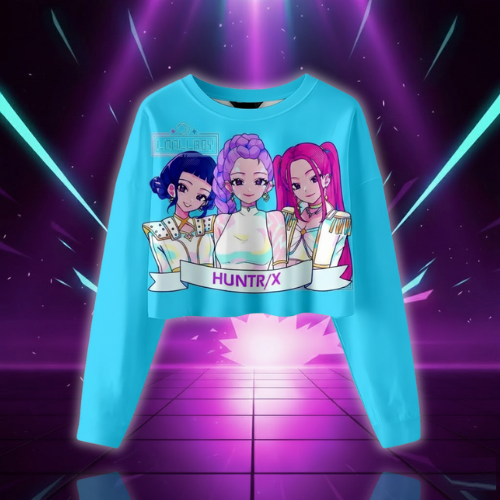 Kids Kpop Demon Hunters Spring Autumn Cartoon crop Hoodie Sweatshirts Fashion Casual Anime Family Style Little Kid Clothes (Copie)