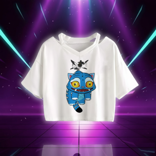 Kpop Demon Hunters Girls O-Neck Casual Women Summer Shirts Crop T-shirt (Copie)