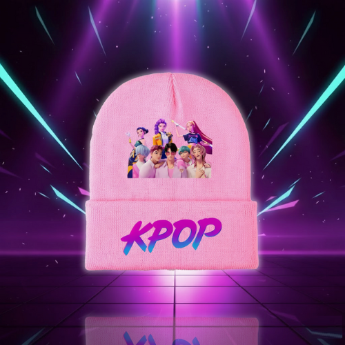 Kpop Demon Hunters Kids Knitted Hat Rumi Mira Zoey Cartoon Anime Graphic Print Beanies Boys Girls Winter Cute Hats Party Gifts