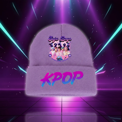 Kpop Demon Hunters Kids Knitted Hat Rumi Mira Zoey Cartoon Anime Graphic Print Beanies Boys Girls Winter Cute Hats Party Gifts