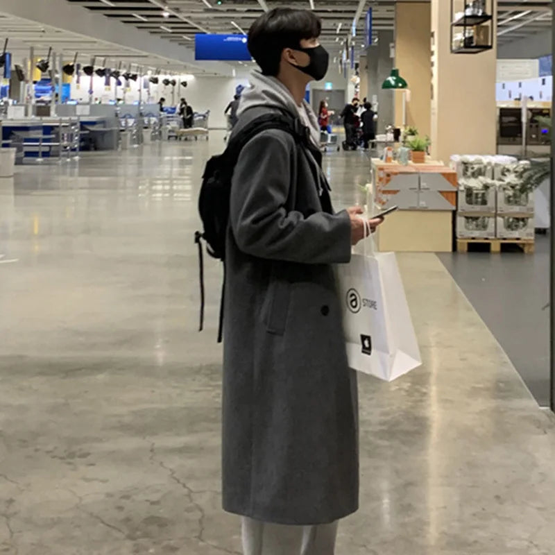 Long Manteau Noir Korean