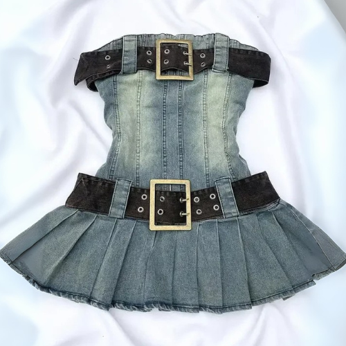 Mini Robe Jean Shuhua - Groupe (G)I-DLE