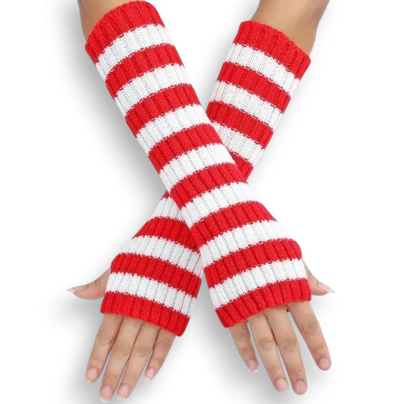 Mitaines Longues Rayures Harajuku