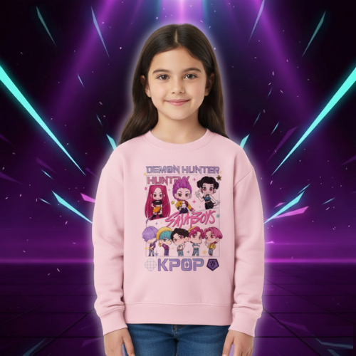 Sweat à Capuche Enfant K-Pop Demons Hunters - Hoodie Imprimé Décontracté Longues Manches Garçon Fille
