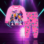 Movie Kpop Demon Hunters Kids Clothes Set Pajamas Sets Boys Daily Nightgowns Girls Long Sleeve T Shirt+Pants 2pcs Set