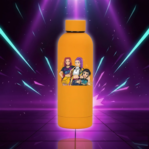 New KPop Demon Hunters Kids Sports Water Cup Anime Girls Boys Drinking Bottle Huntrix Rumi Mira Zoey Print Bottle Birthday Gift (Copie)