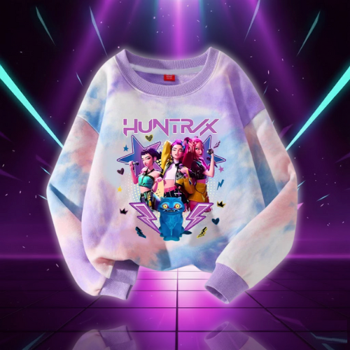 New K Pop Demon Hunters Kids Hoodie Sweatshirt Kawaii Cartoon Printed Tops Boys Autumn Long Sleeves Baby Girl Winter Clothes