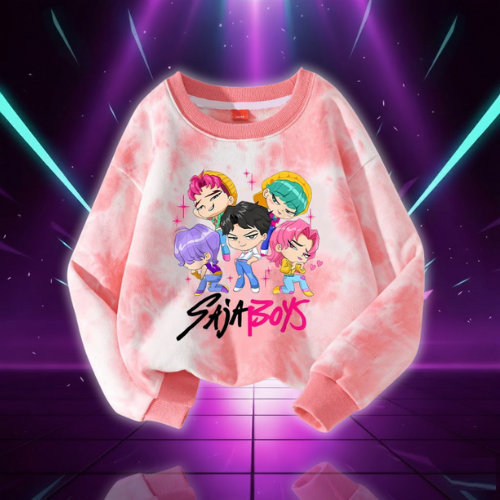 New K Pop Demon Hunters Kids Hoodie Sweatshirt Kawaii Cartoon Printed Tops Boys Autumn Long Sleeves Baby Girl Winter Clothes (Copie)