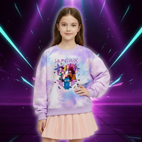 New K Pop Demon Hunters Kids Hoodie Sweatshirt Kawaii Cartoon Printed Tops Boys Autumn Long Sleeves Baby Girl Winter Clothes
