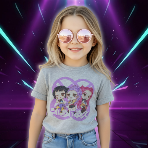 New in Children Kids T-shirt KPop Demon Hunters Funny Fans Tshirt KPop Demon Hunters Clothes Boys Girls Tee Top Unisex (Copie)