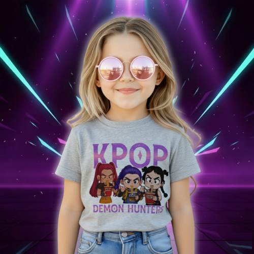 New in Children Kids T-shirt KPop Demon Hunters Funny Fans Tshirt KPop Demon Hunters Clothes Boys Girls Tee Top Unisex (Copie)