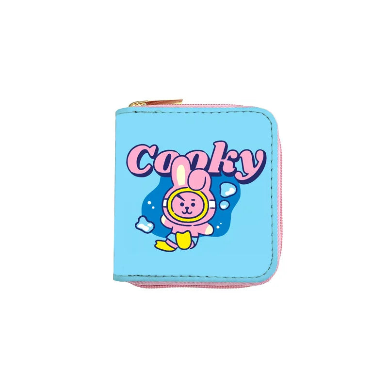 Portefeuille KPOP Animé - groupe BT21