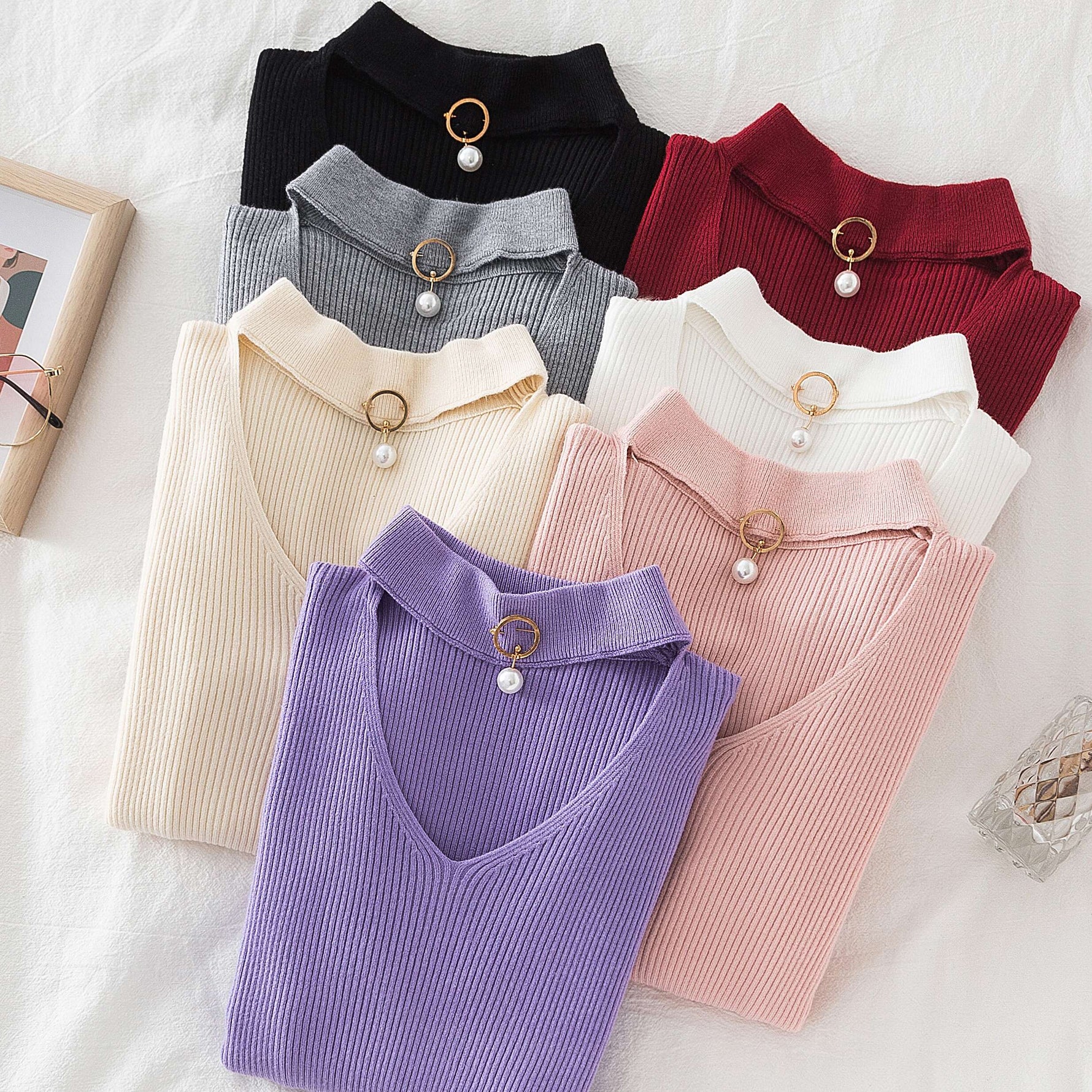 Pull Coreen Col en V