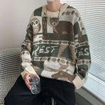 Pull Coréen Homme Imprimé