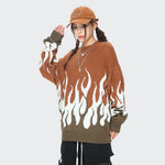 Pull à Col Rond Flame