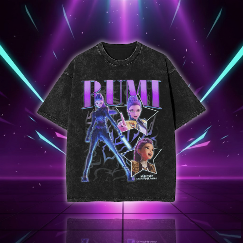 Rumi and Jinu KPop Demon Hunters T Shirt Summer  Street Style T Shirts Cotton Fashion Tee Shirt For Men Short Sleeve Simple Tops