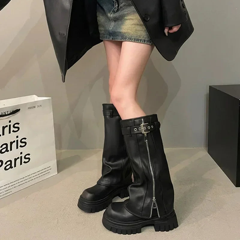 Bottes Coréennes Femme Style Punk