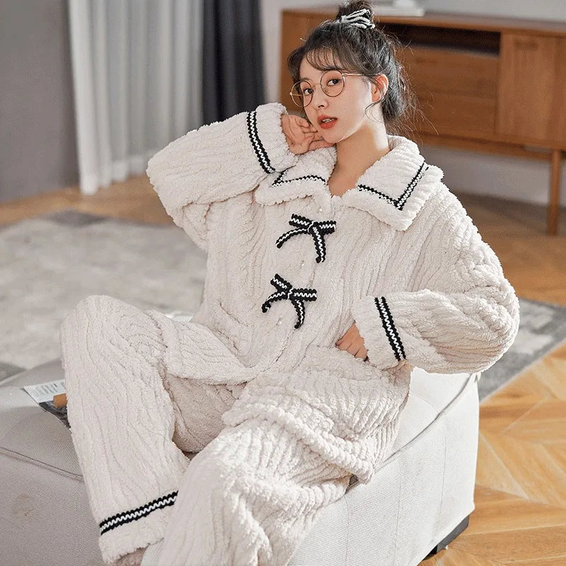 Pyjama Coréen Chaud Pour Femme