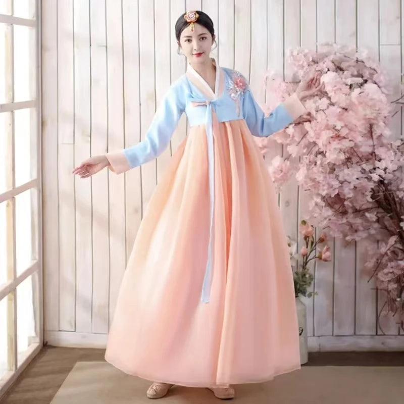 Hanbok Coréen Elégant Femme