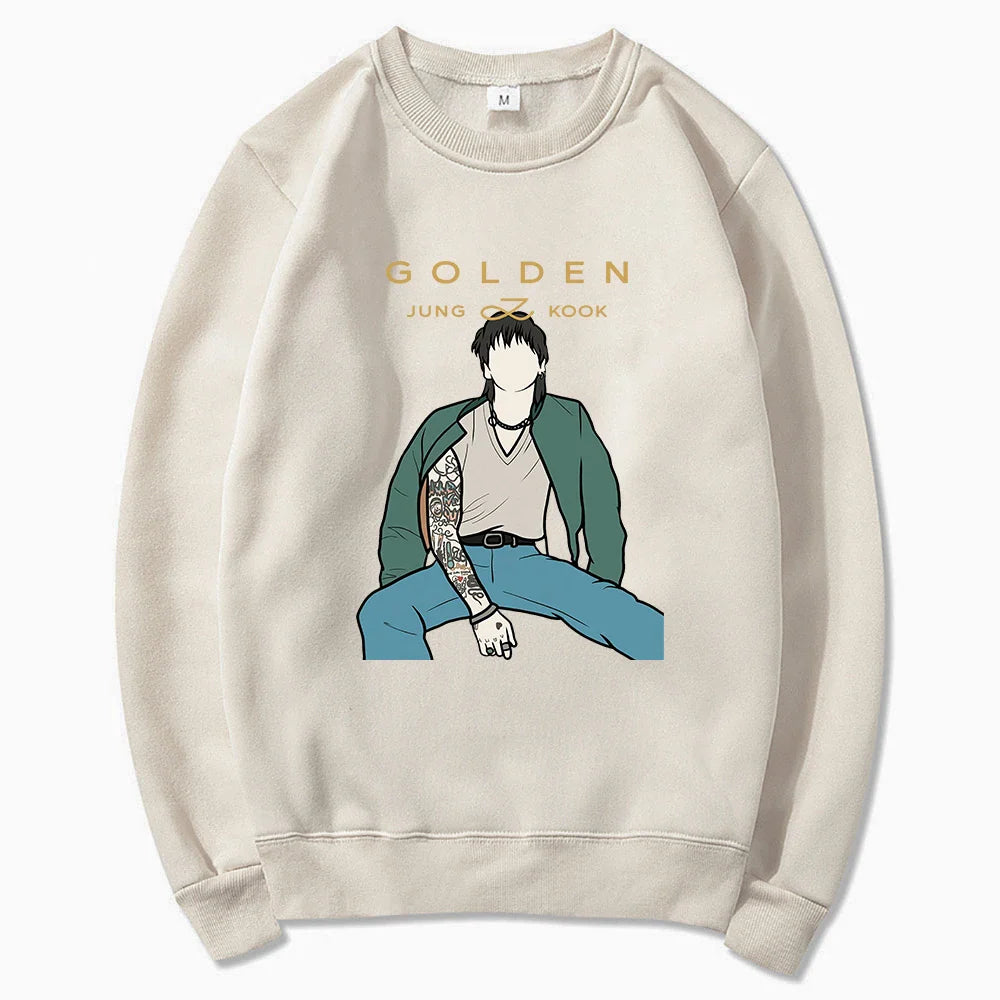 Sweat à Capuche Oversize Golden - BTS