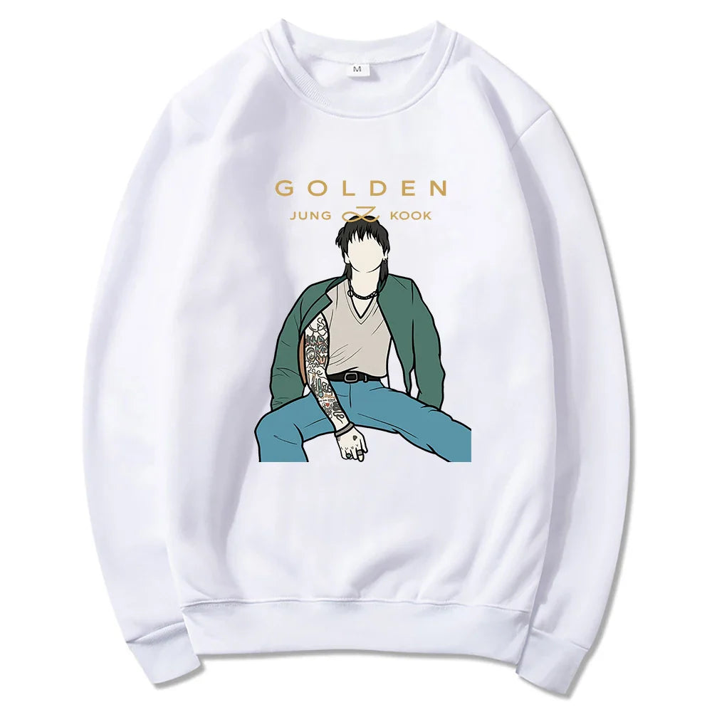 Sweat à Capuche Oversize Golden - BTS