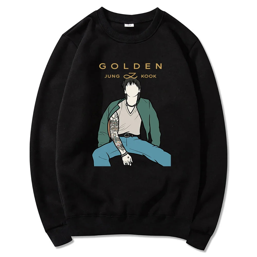 Sweat à Capuche Oversize Golden - BTS