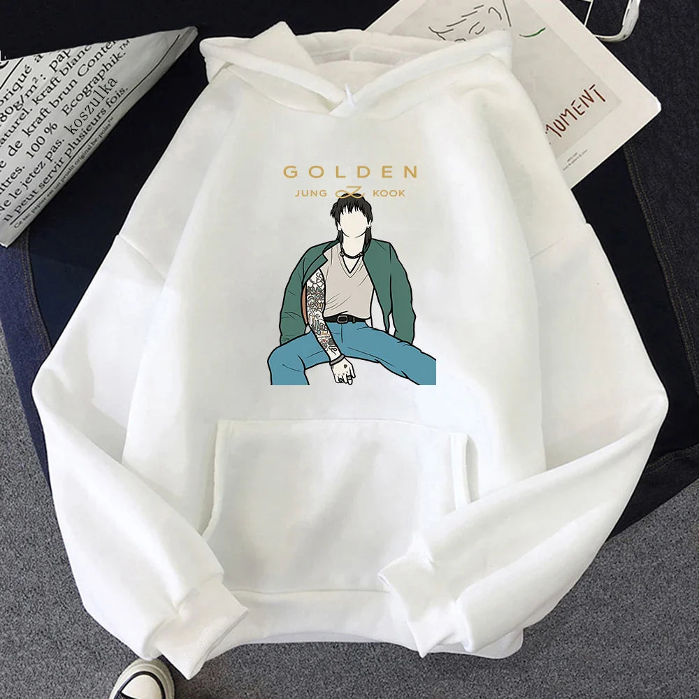 Sweat à Capuche Oversize Golden - BTS