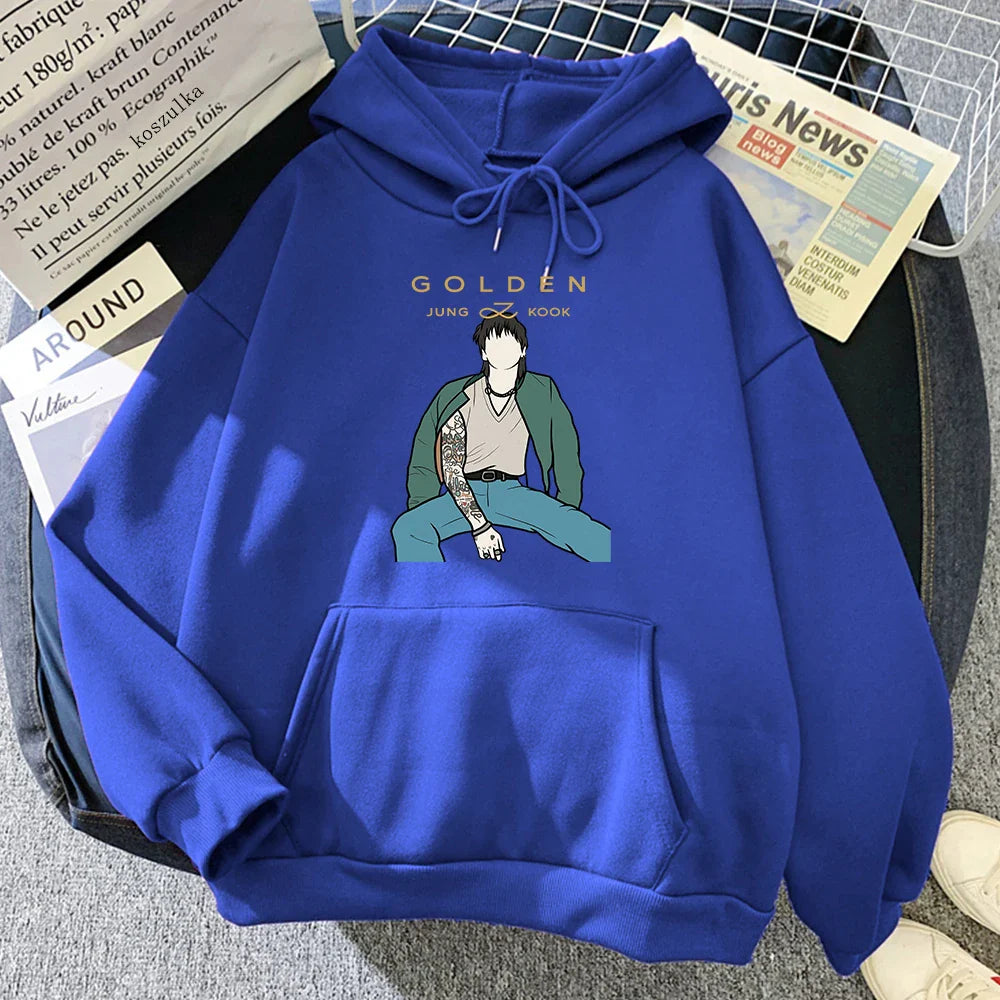 Sweat à Capuche Oversize Golden - BTS