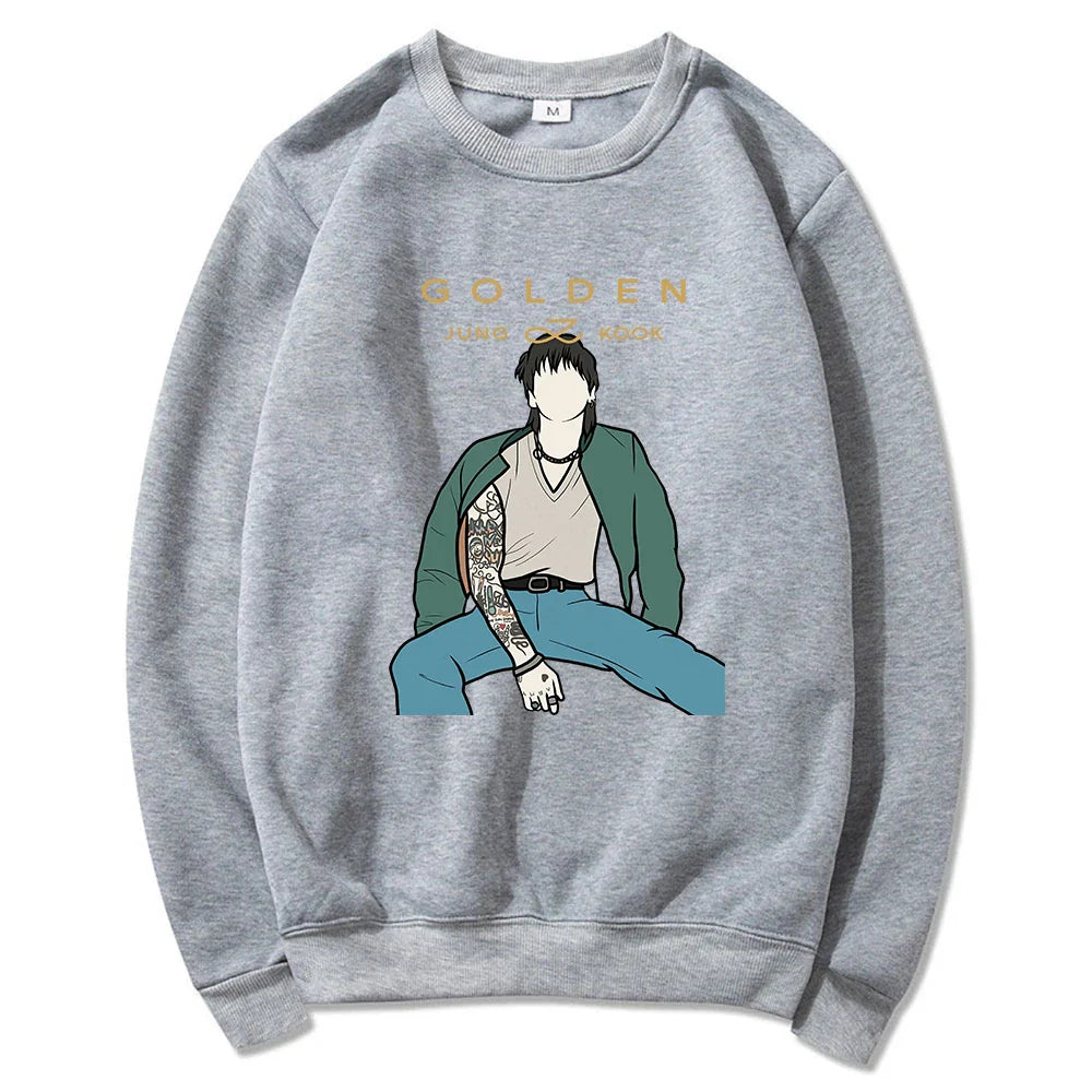 Sweat à Capuche Oversize Golden - BTS