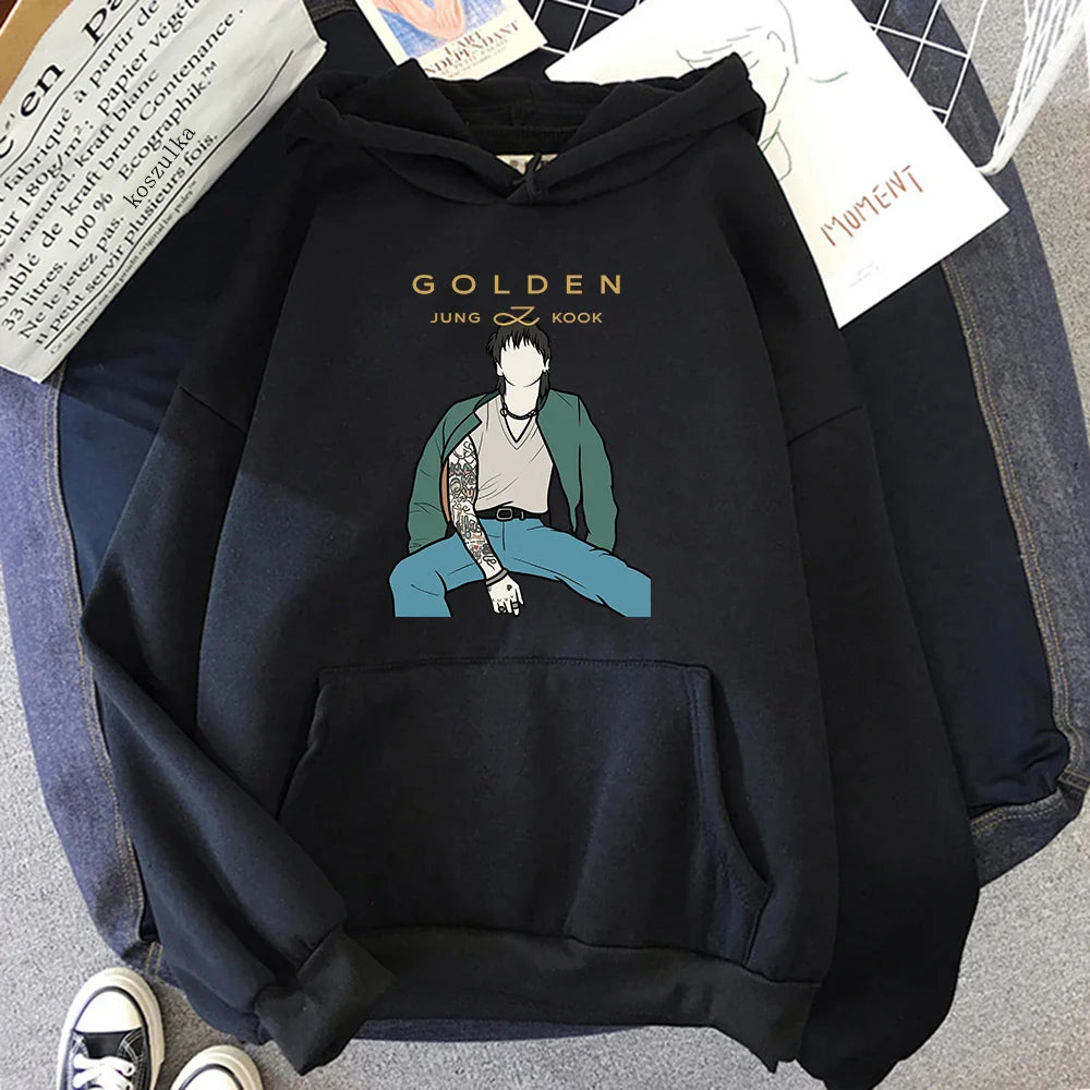 Sweat à Capuche Oversize Golden - BTS