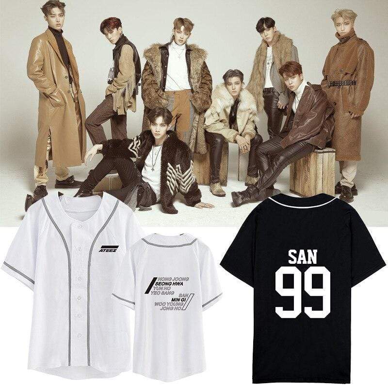 T-Shirt Ateez Cardigan Blanc