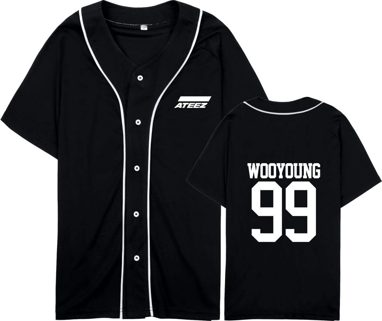 T-Shirt Ateez Cardigan Noir