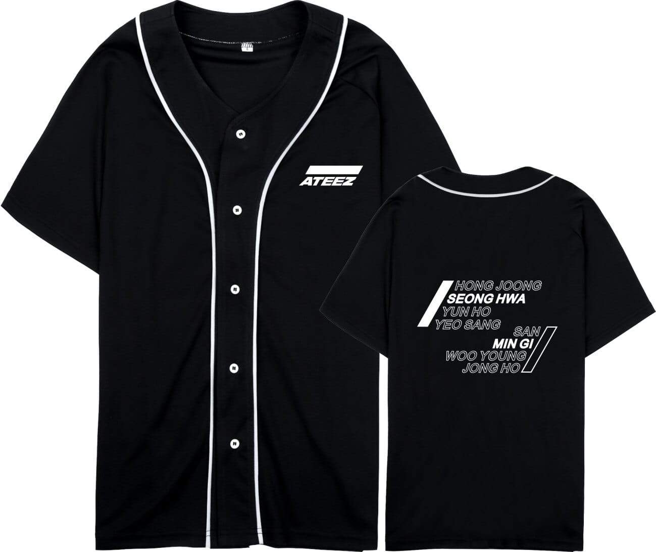 T-Shirt Ateez Cardigan Noir