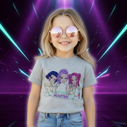 T-shirt KPop Demon Hunters Huntrix pour Enfant