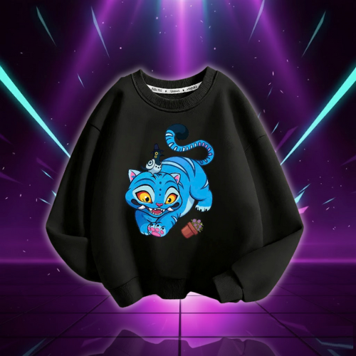 Unisex Crew Neck Kid Hoodie Movie  Hoodies Manga Kids Kpop Demon Hunters Children's Sweatshirt Cute Tiger Hoody for Boys Girls (Copie)